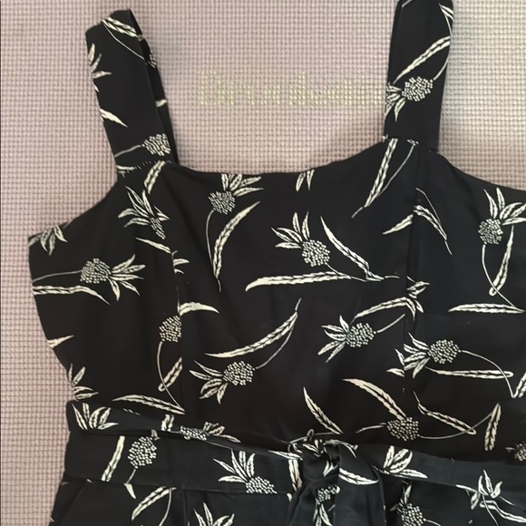 Ann Taylor Factory White and Blue Jumpsuit with Palazzo Style 125 - Picture 2 of 11